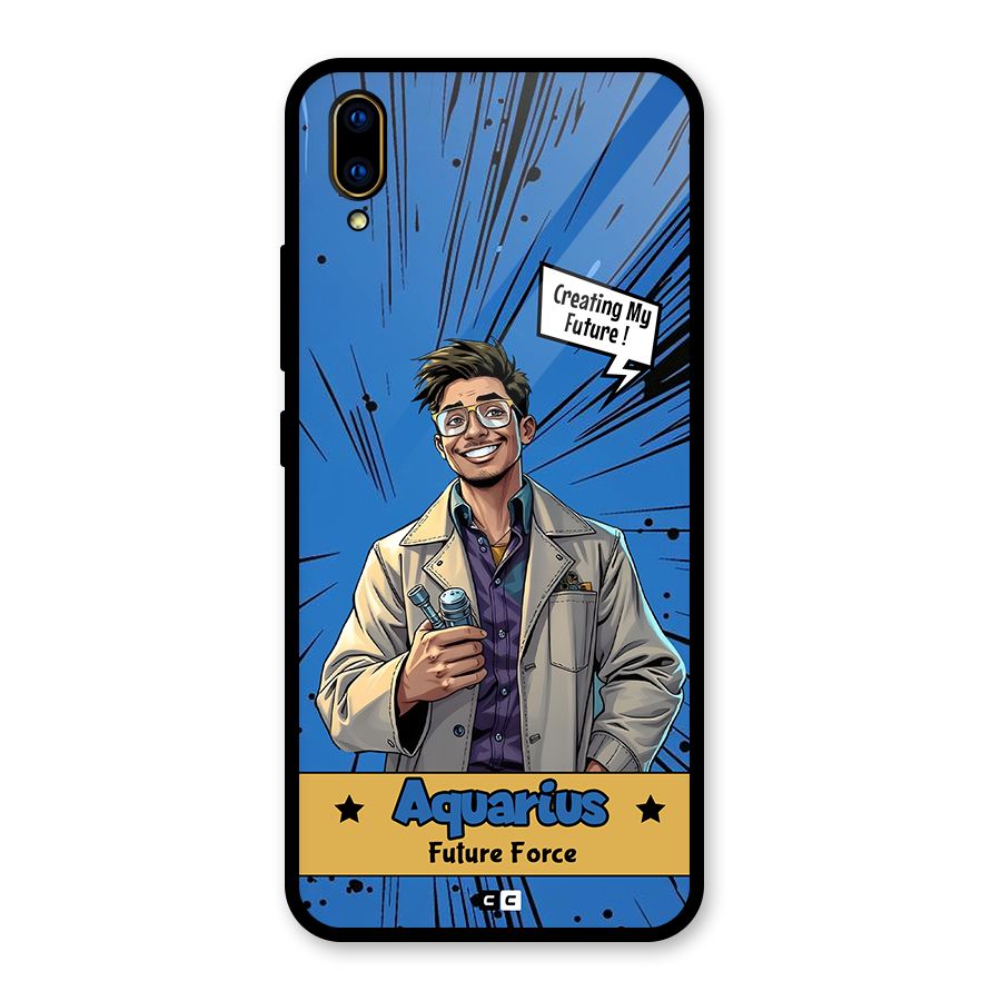 Aquarius Force Glass Back Case for Vivo V11 Pro