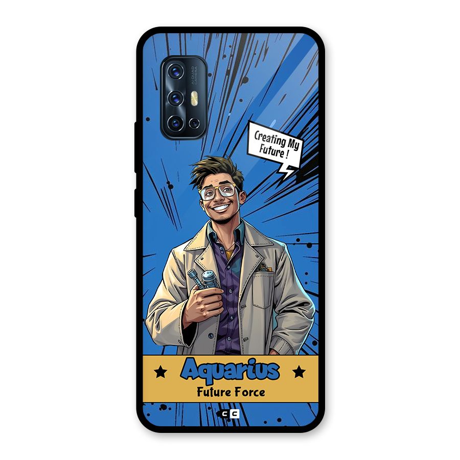 Aquarius Force Glass Back Case for Vivo V17