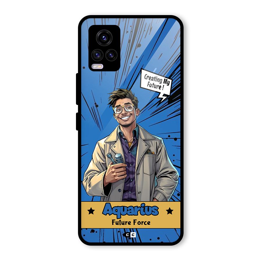 Aquarius Force Glass Back Case for Vivo V20