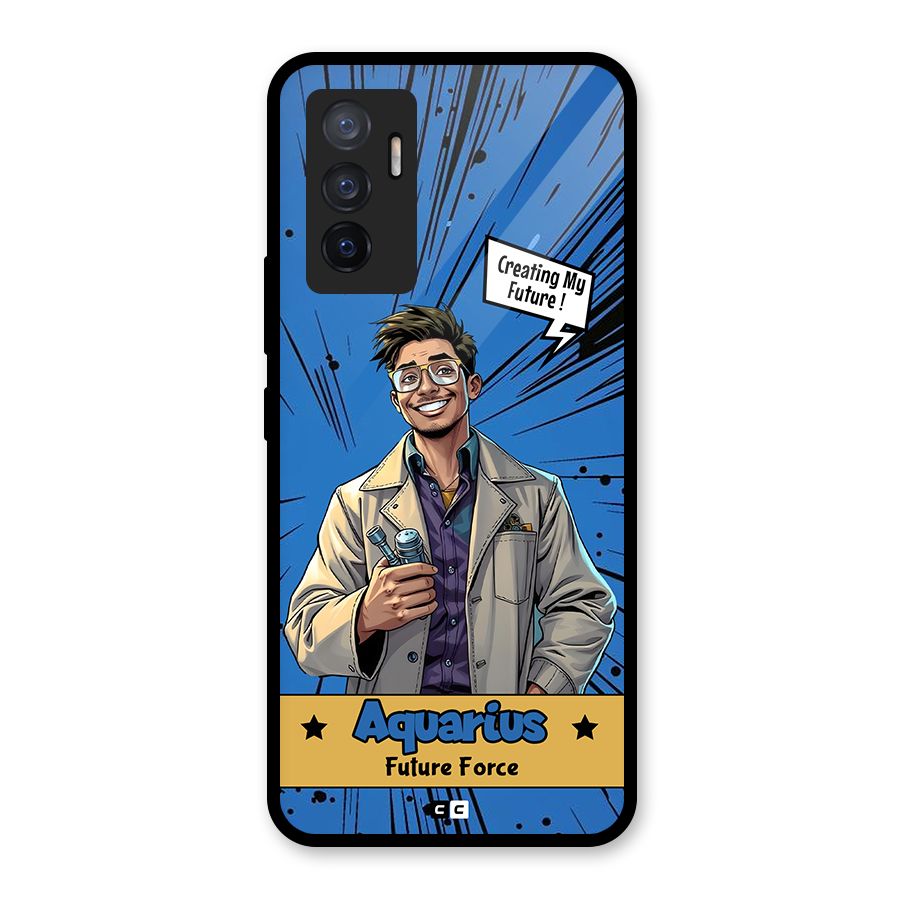 Aquarius Force Glass Back Case for Vivo V23e