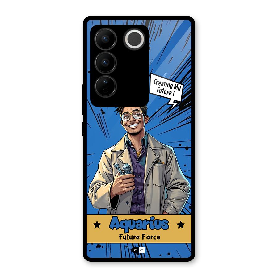 Aquarius Force Glass Back Case for Vivo V27