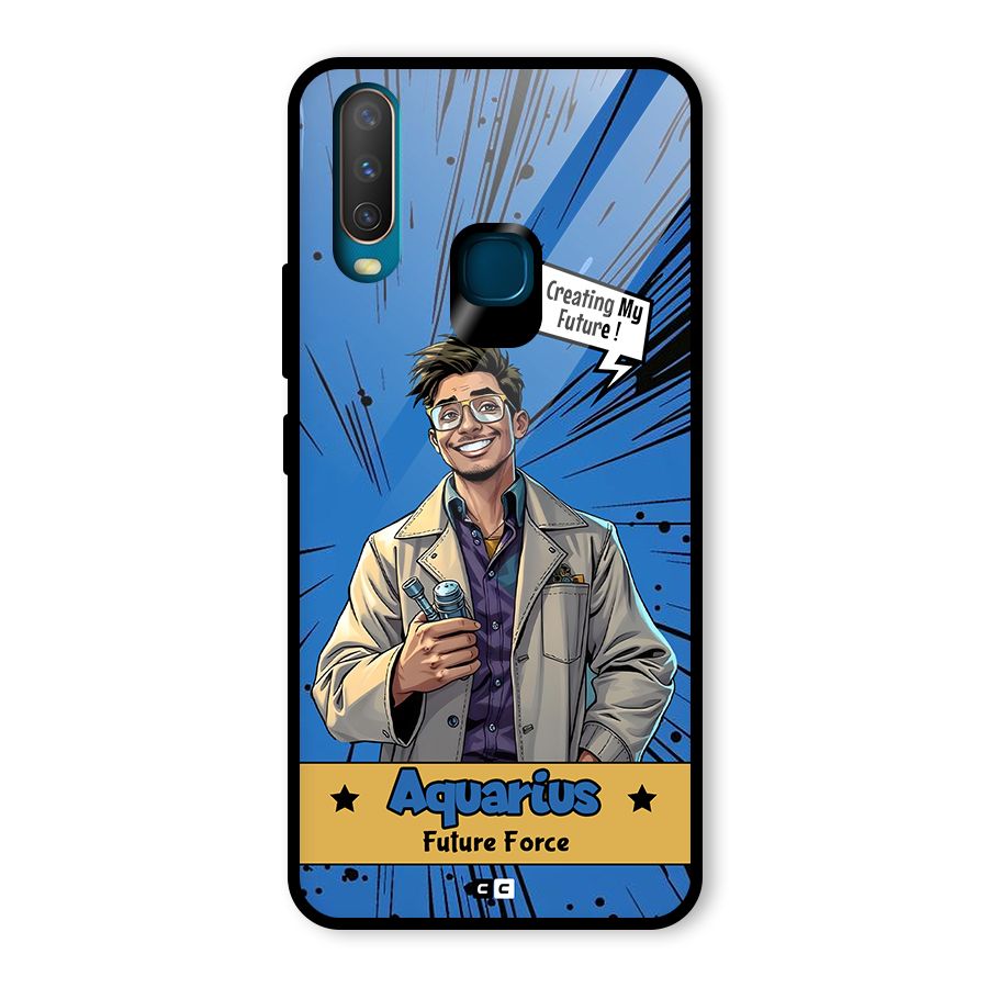 Aquarius Force Glass Back Case for Vivo Y17