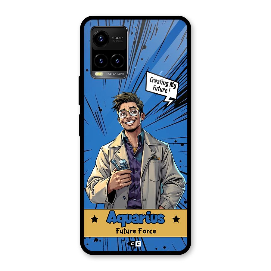 Aquarius Force Glass Back Case for Vivo Y33s
