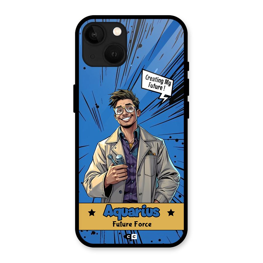 Aquarius Force Glass Back Case for iPhone 13