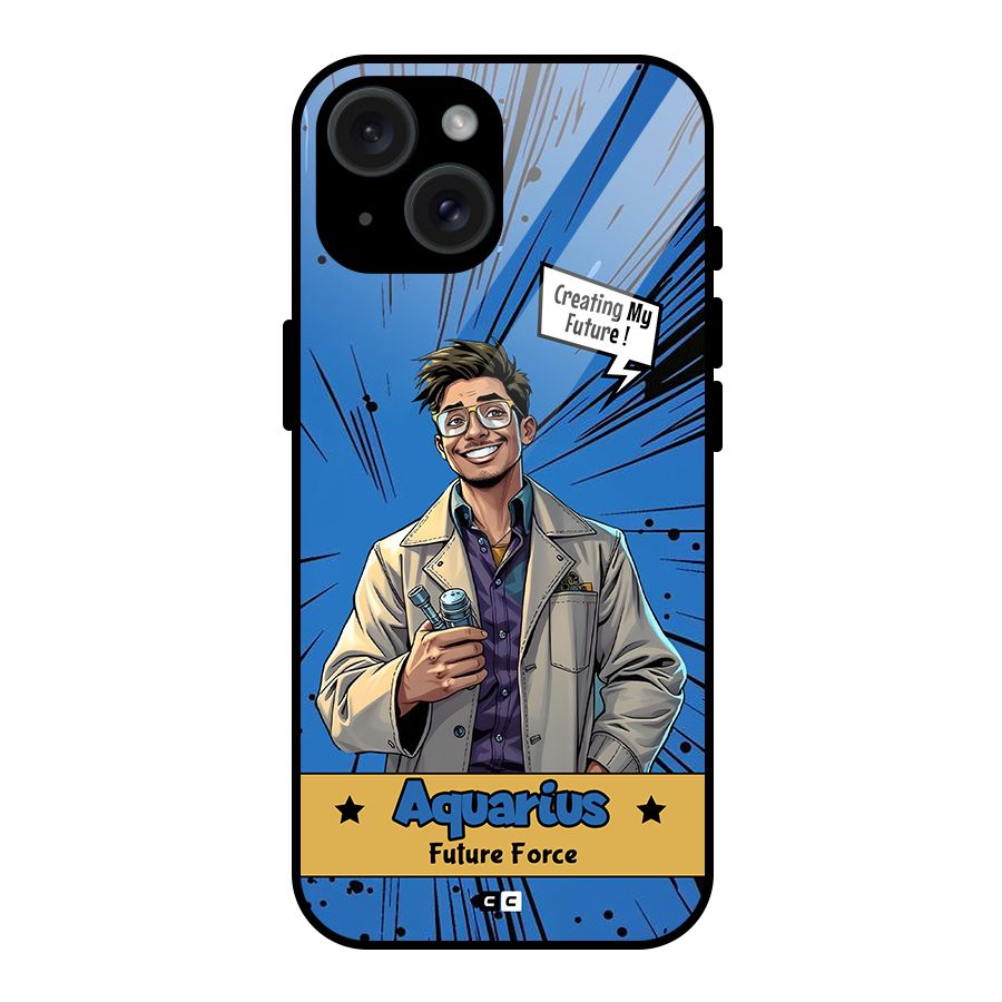Aquarius Force Glass Back Case for iPhone 15