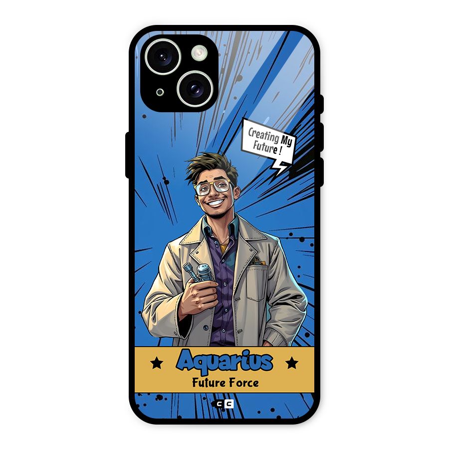 Aquarius Force Glass Back Case for iPhone 15 Plus
