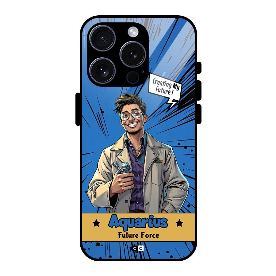 Aquarius Force Glass Back Case for iPhone 15 Pro