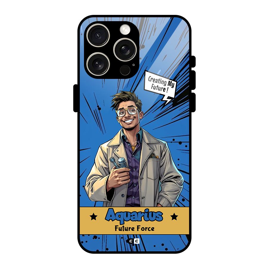 Aquarius Force Glass Back Case for iPhone 15 Pro Max