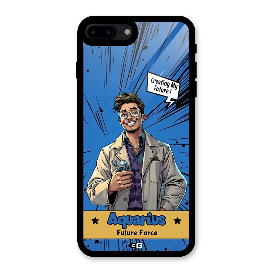 Aquarius Force Glass Back Case for iPhone 8 Plus