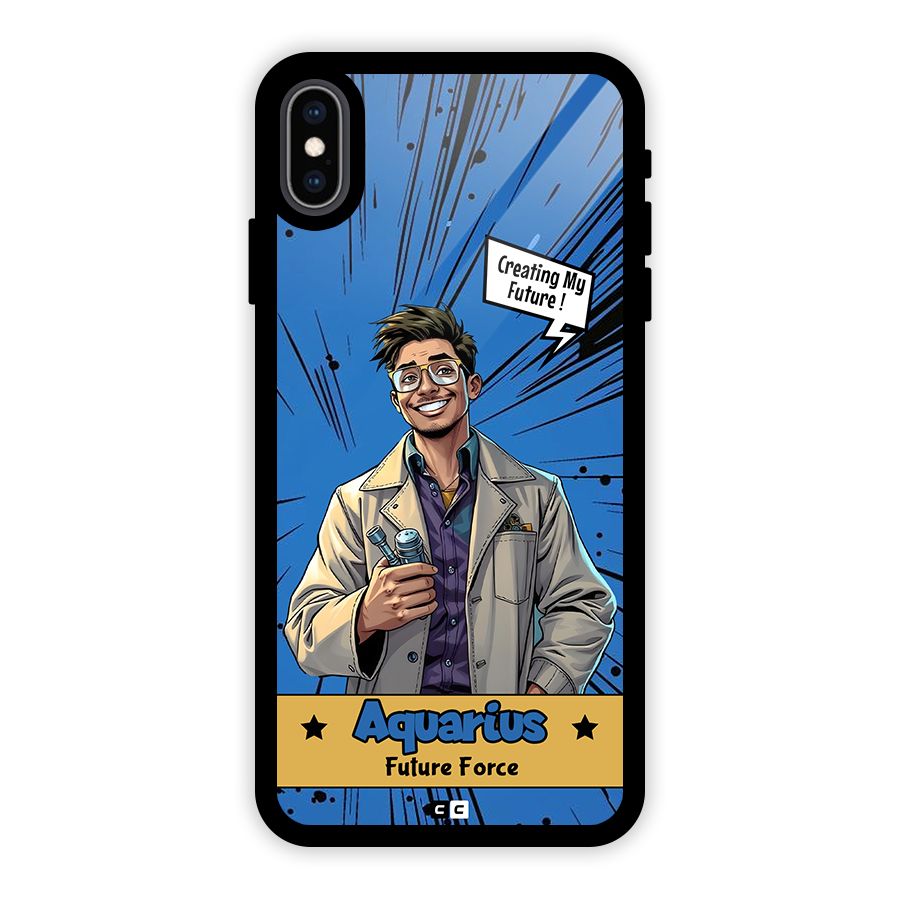 Aquarius Force Glass Back Case for iPhone XS Max