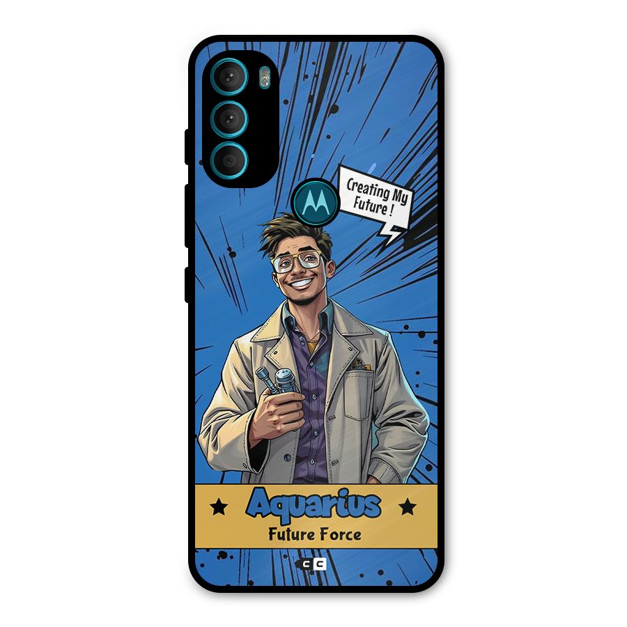 Aquarius Force Metal Back Case for Moto G71 5G