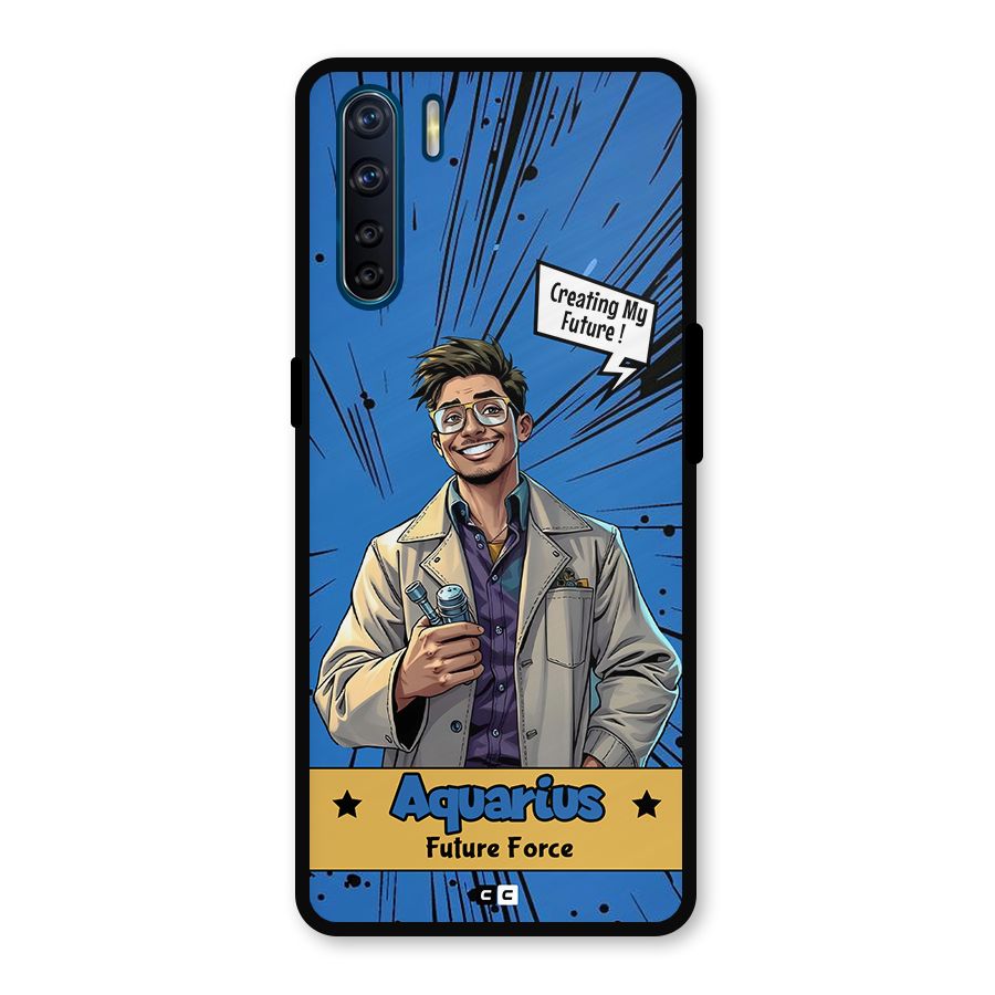 Aquarius Force Metal Back Case for Oppo F15