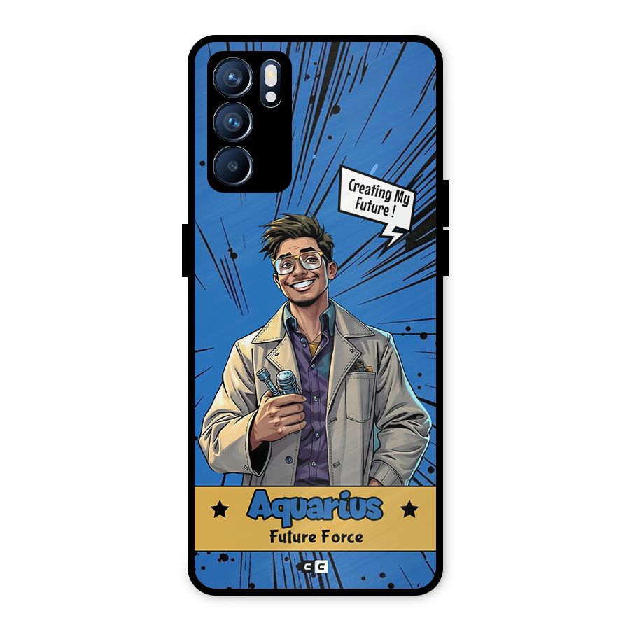 Aquarius Force Metal Back Case for Oppo Reno6 5G