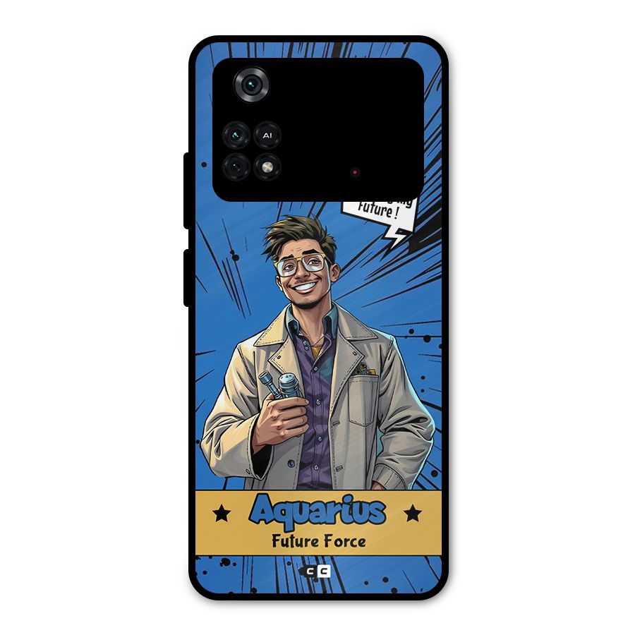 Aquarius Force Metal Back Case for Poco M4 Pro 4G