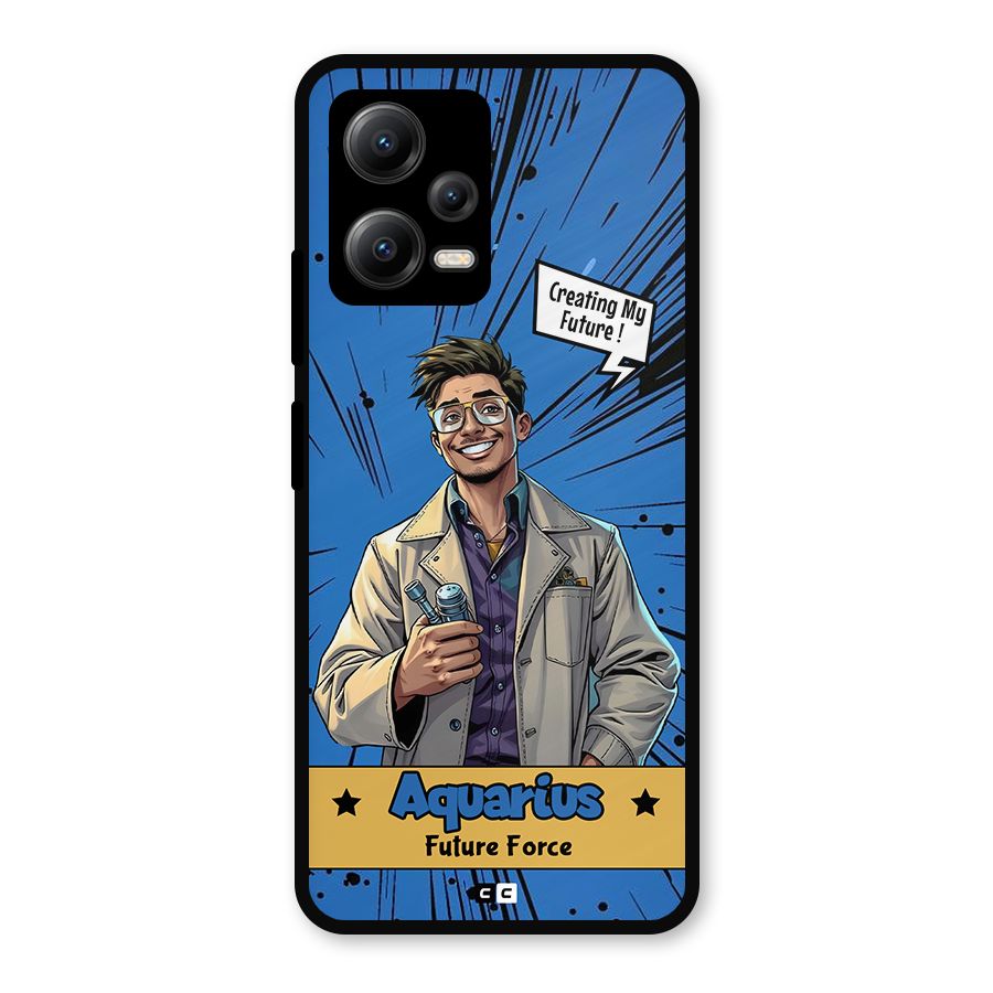 Aquarius Force Metal Back Case for Poco X5