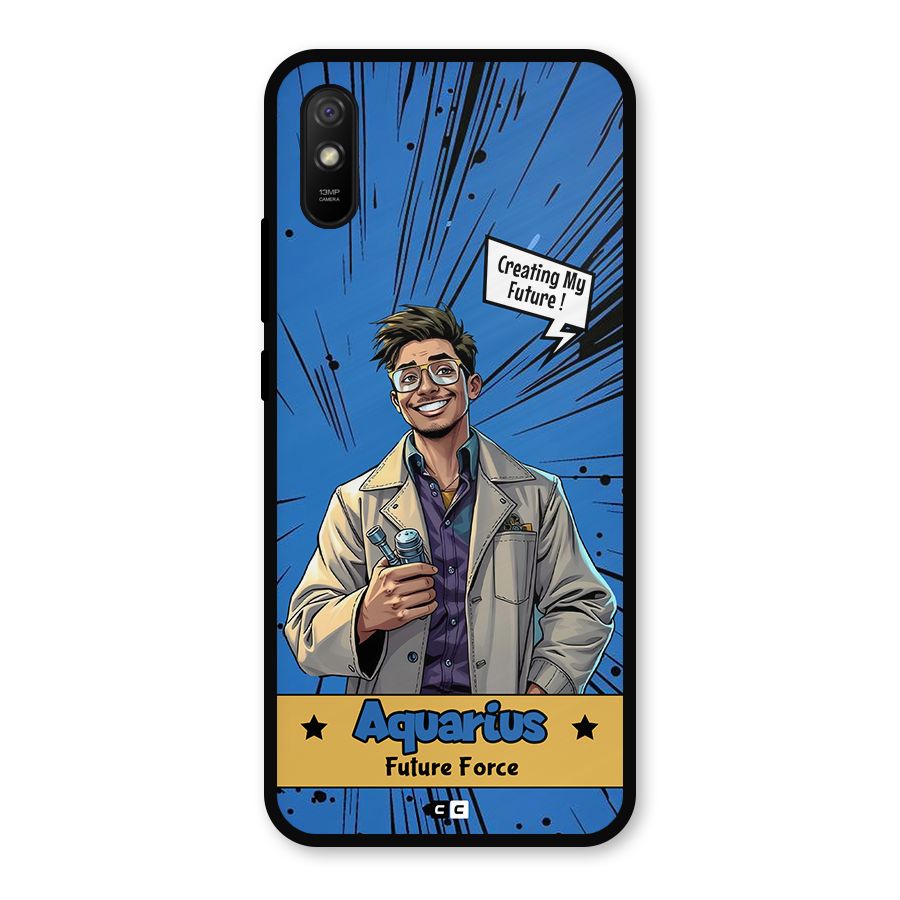 Aquarius Force Metal Back Case for Redmi 9i