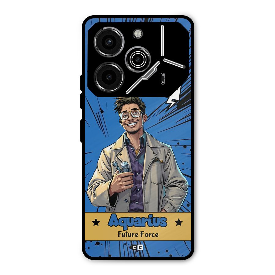 Aquarius Force Metal Back Case for Tecno Pova 6 Pro
