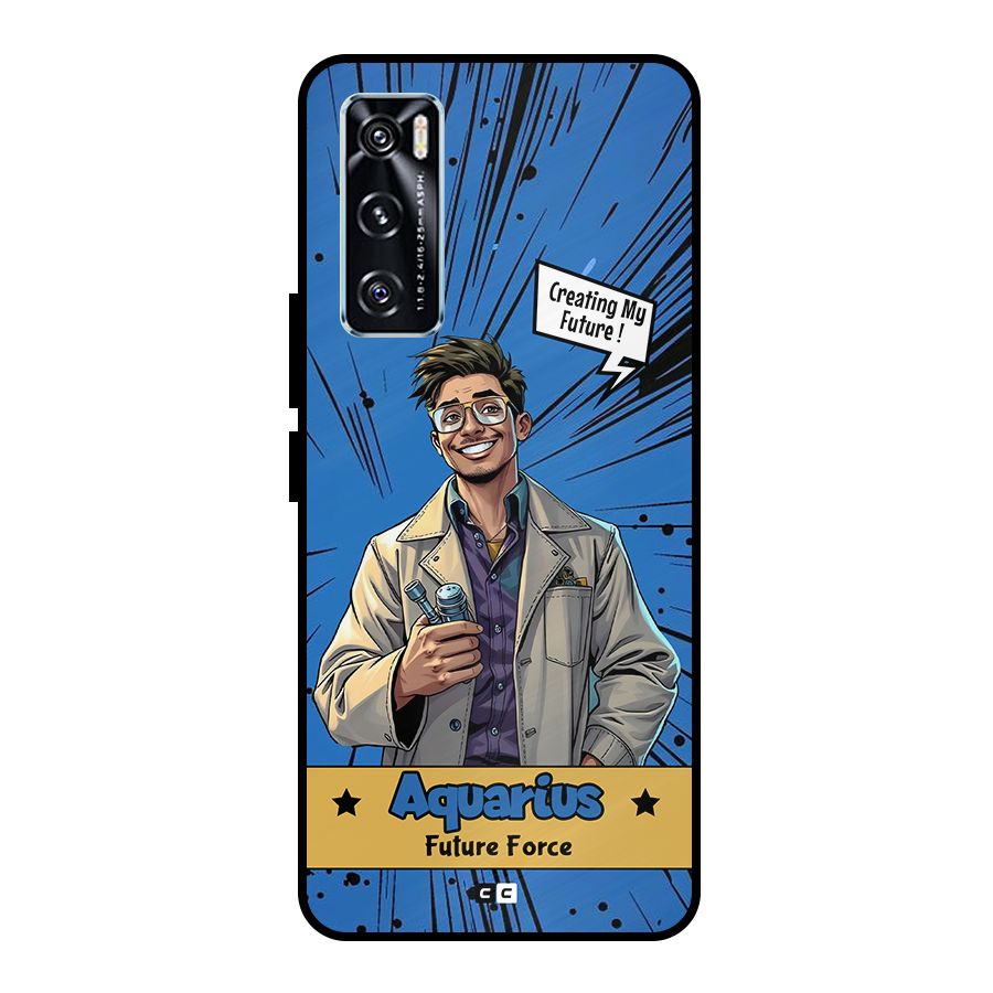Aquarius Force Metal Back Case for Vivo V20 SE