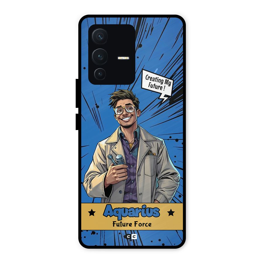 Aquarius Force Metal Back Case for Vivo V23 5G