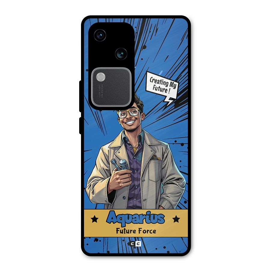 Aquarius Force Metal Back Case for Vivo V30 Pro