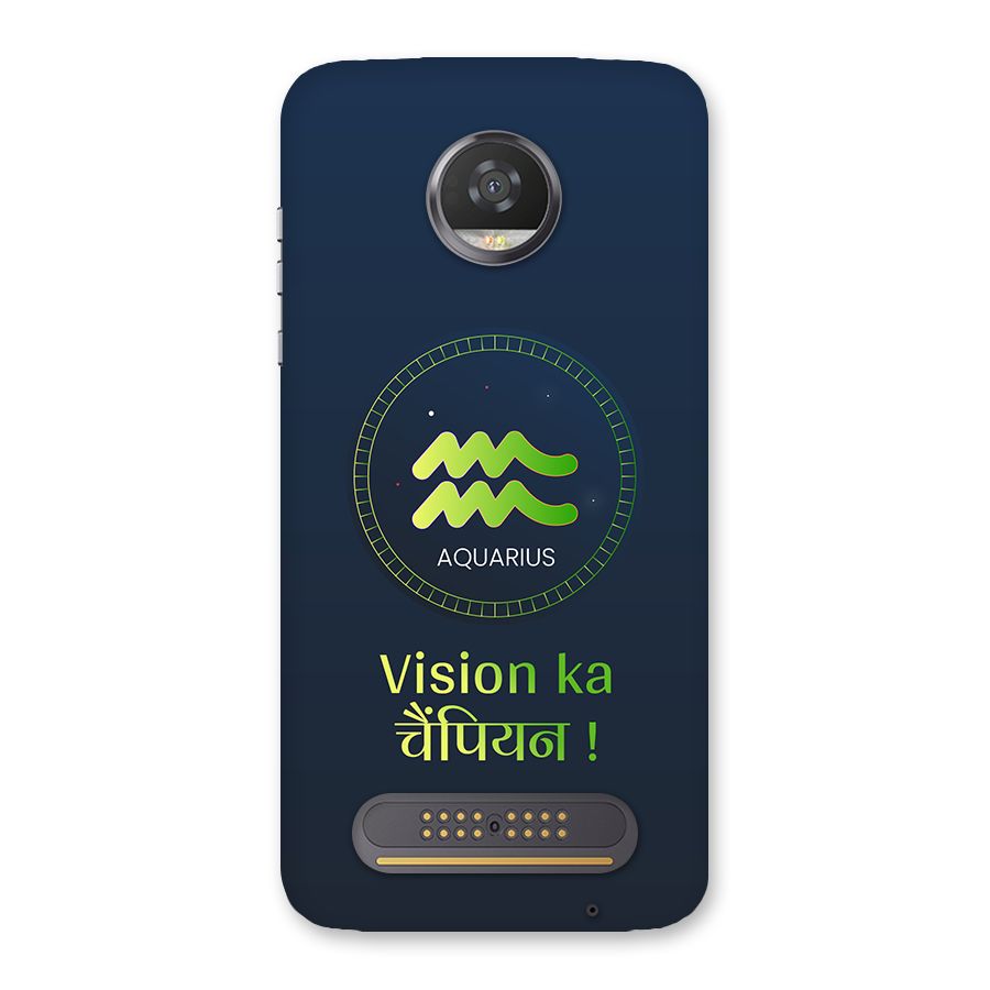 Aquarius Vision Back Case for Moto Z2 Play