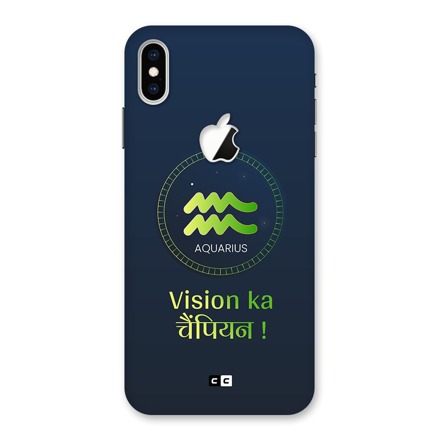 Aquarius Vision Back Case for iPhone XS Max Apple Cut