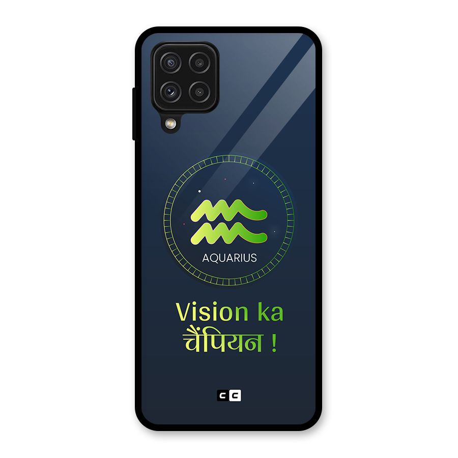 Aquarius Vision Glass Back Case for Galaxy A22 4G