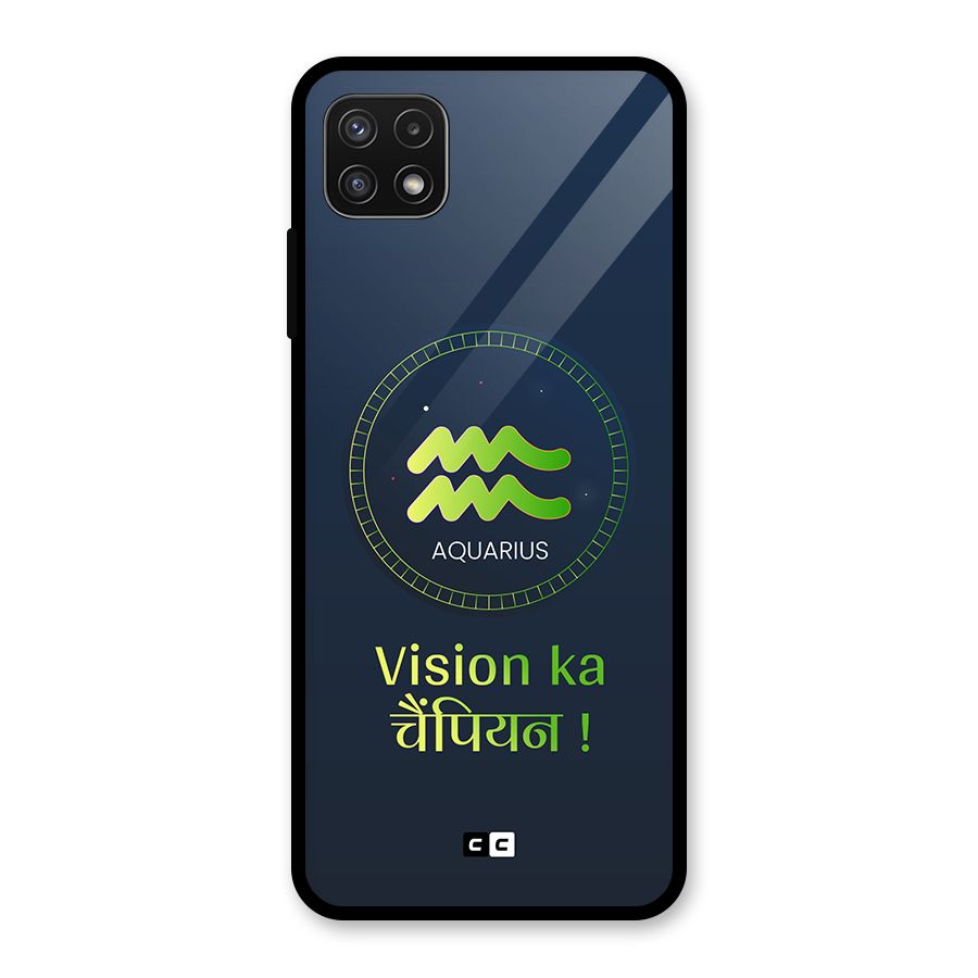 Aquarius Vision Glass Back Case for Galaxy A22 5G