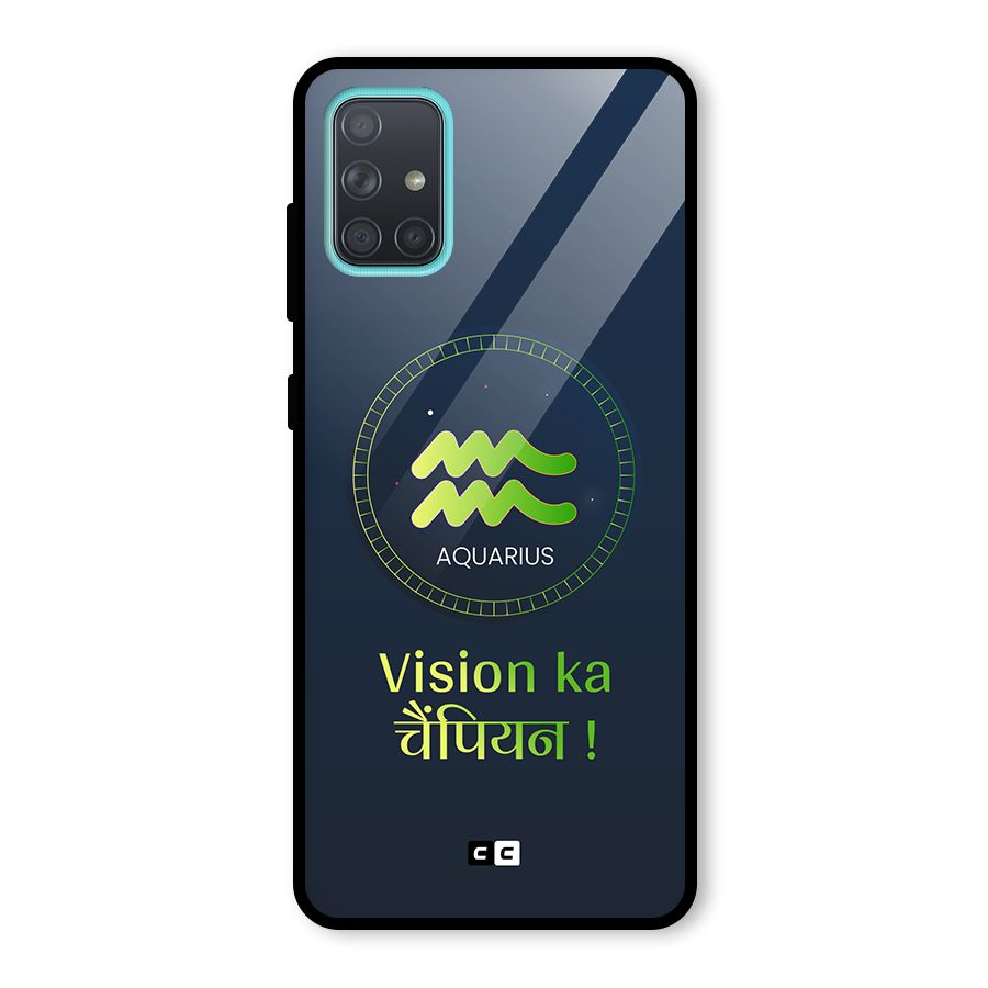 Aquarius Vision Glass Back Case for Galaxy A71