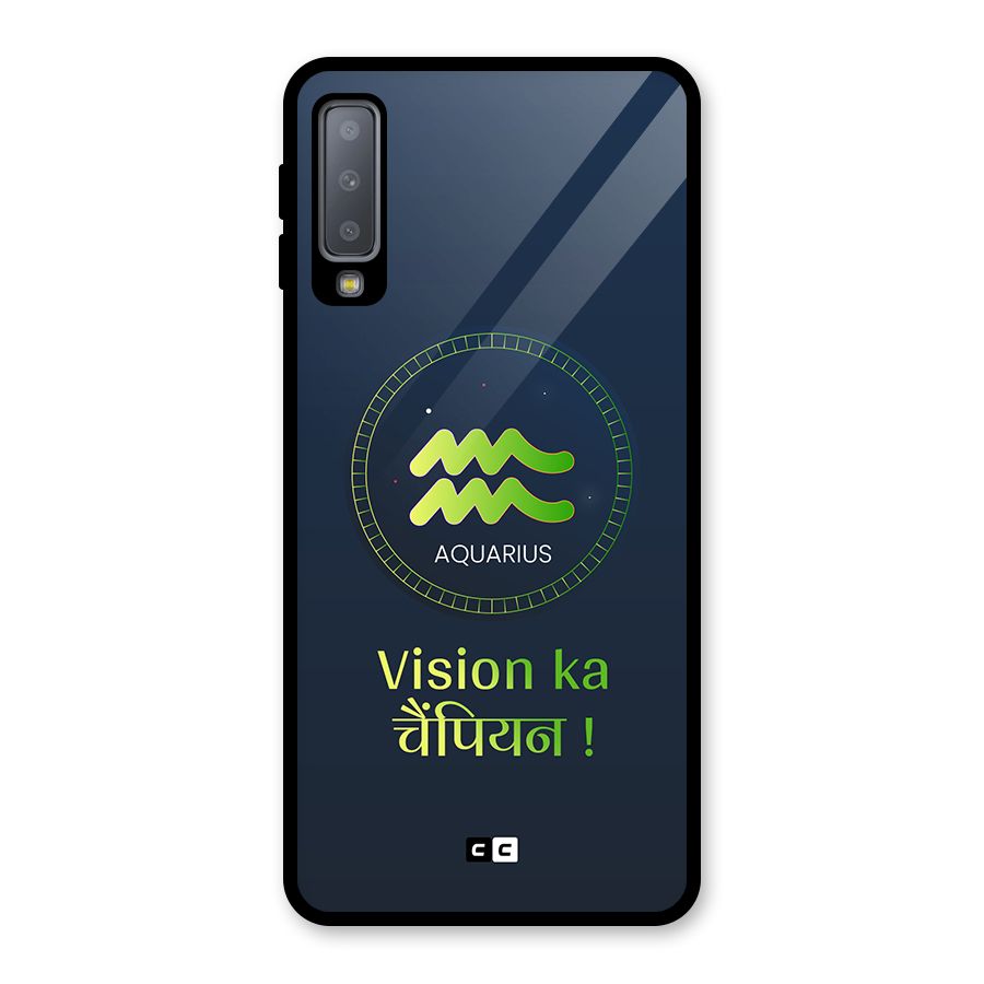 Aquarius Vision Glass Back Case for Galaxy A7 (2018)