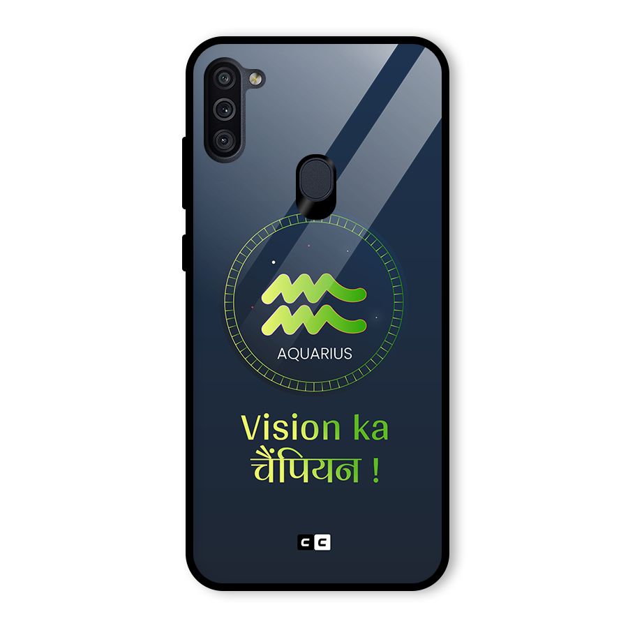 Aquarius Vision Glass Back Case for Galaxy M11