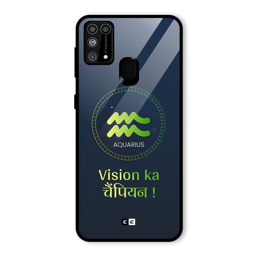 Aquarius Vision Glass Back Case for Galaxy M31