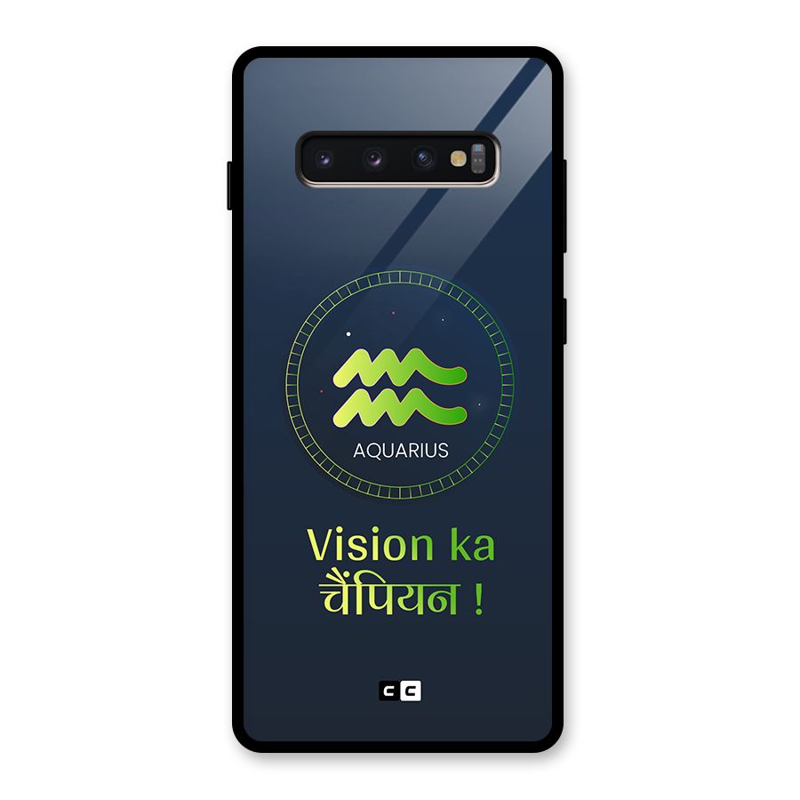 Aquarius Vision Glass Back Case for Galaxy S10 Plus