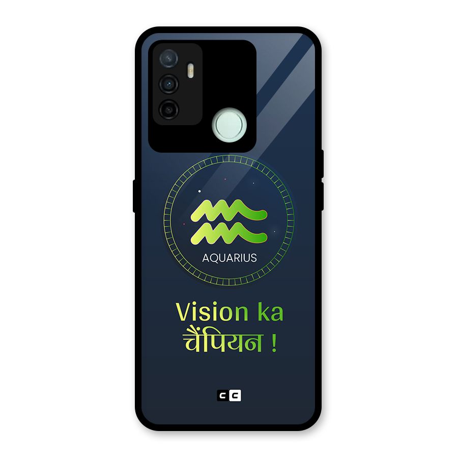 Aquarius Vision Glass Back Case for Oppo A53