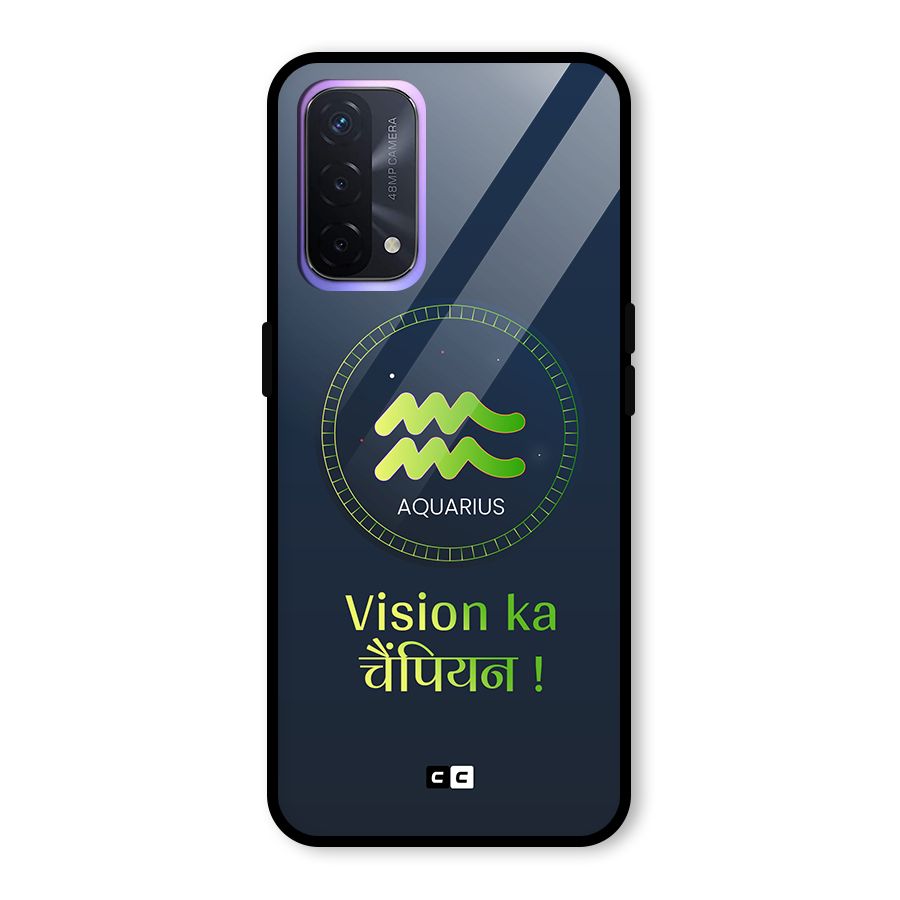 Aquarius Vision Glass Back Case for Oppo A74 5G