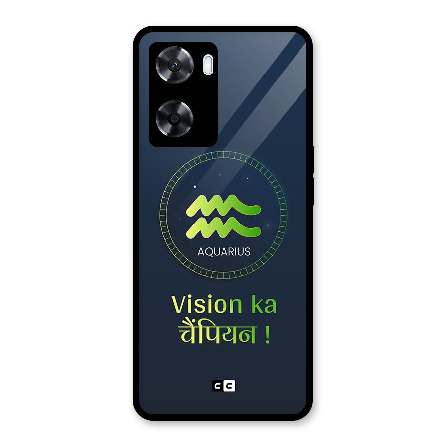 Aquarius Vision Glass Back Case for Oppo A77