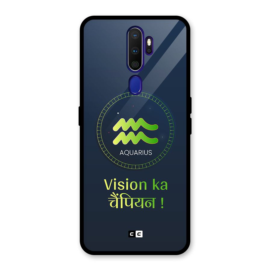 Aquarius Vision Glass Back Case for Oppo A9 (2020)