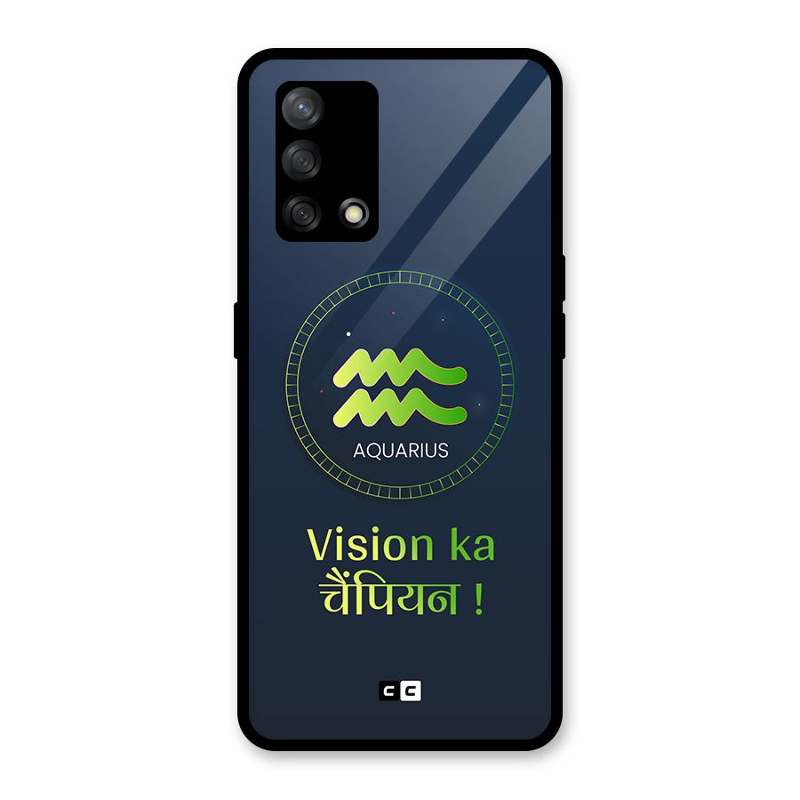 Aquarius Vision Glass Back Case for Oppo F19