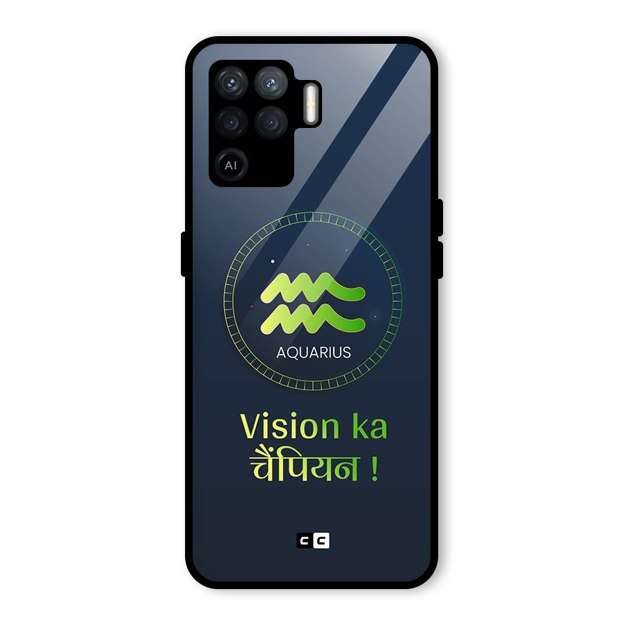 Aquarius Vision Glass Back Case for Oppo F19 Pro
