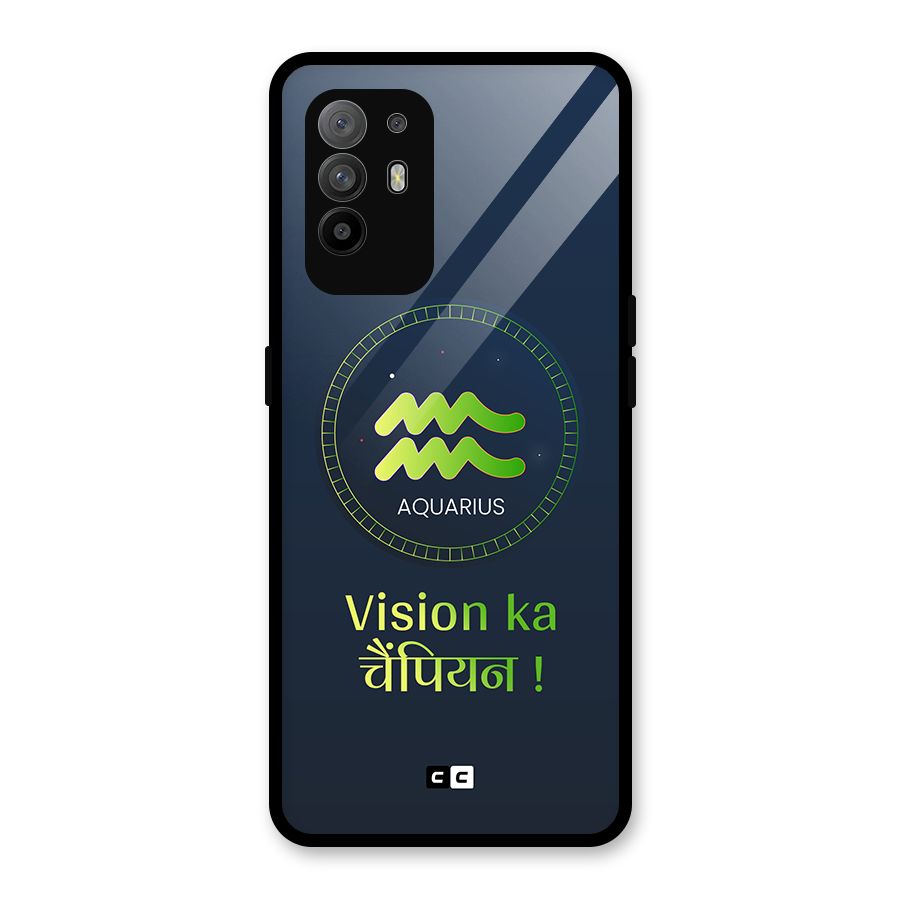 Aquarius Vision Glass Back Case for Oppo F19 Pro Plus 5G