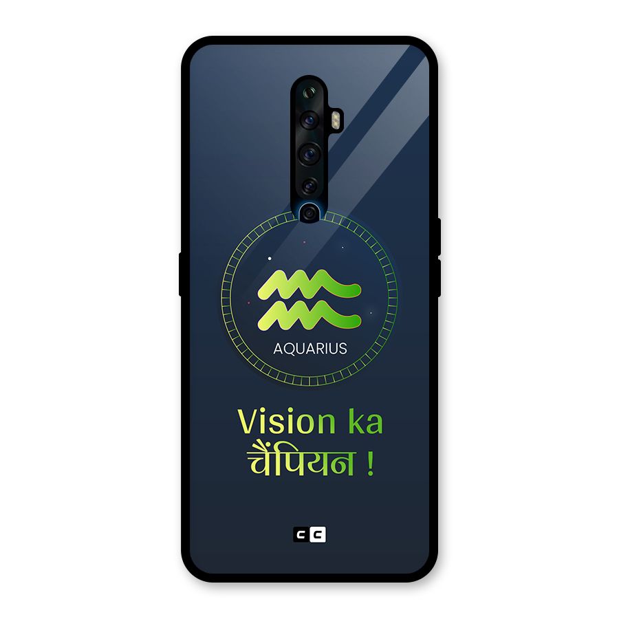 Aquarius Vision Glass Back Case for Oppo Reno2 F
