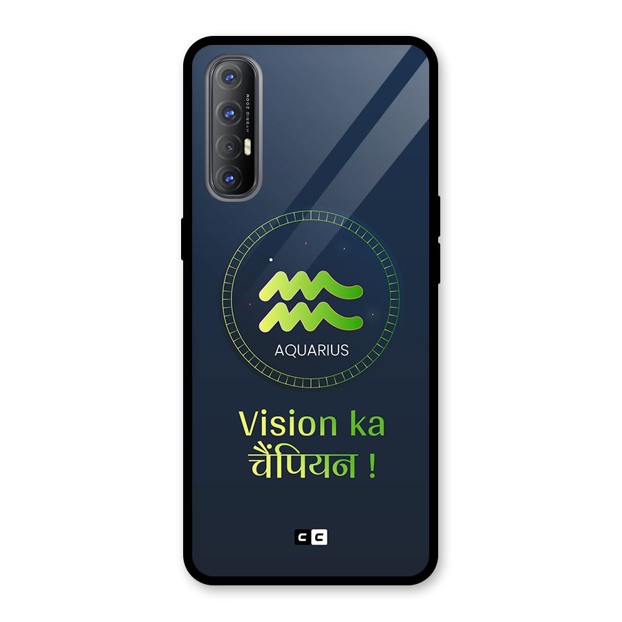 Aquarius Vision Glass Back Case for Oppo Reno3 Pro