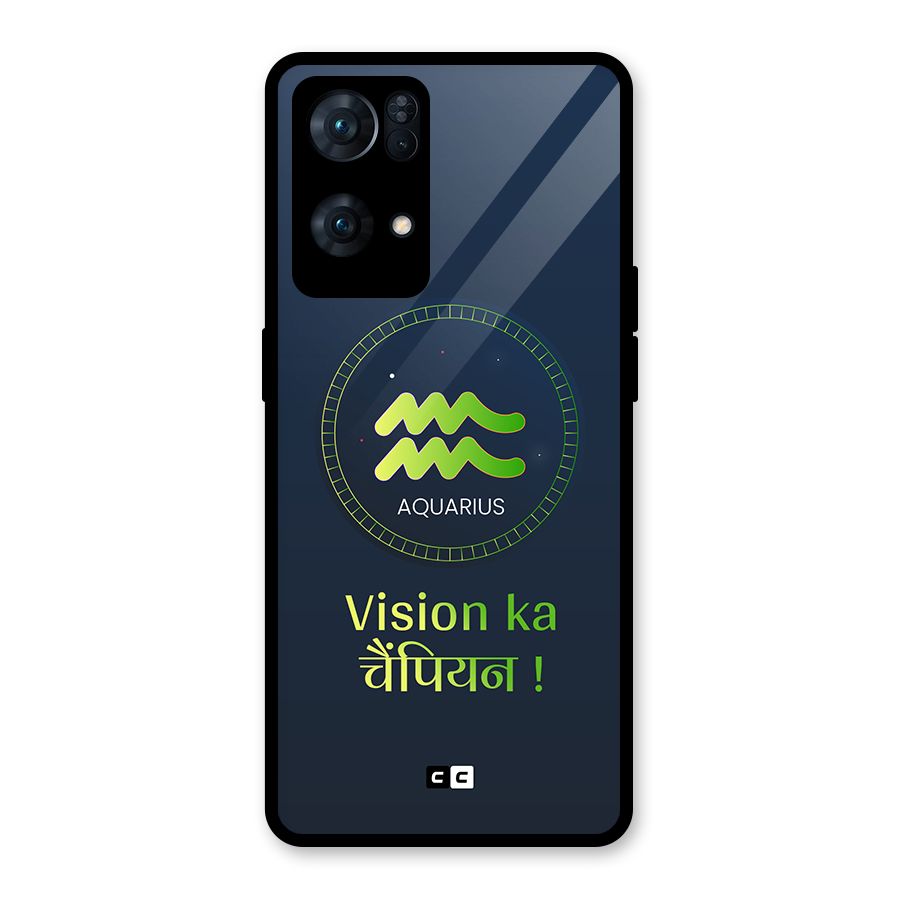 Aquarius Vision Glass Back Case for Oppo Reno7 Pro 5G