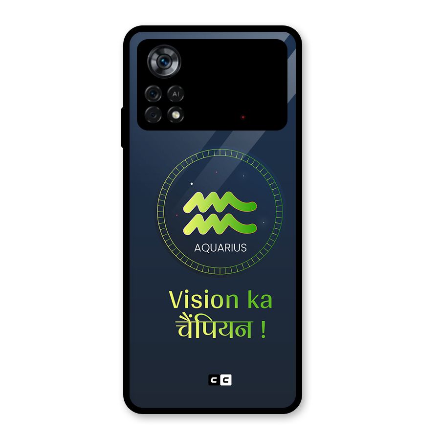 Aquarius Vision Glass Back Case for Poco X4 Pro 5G