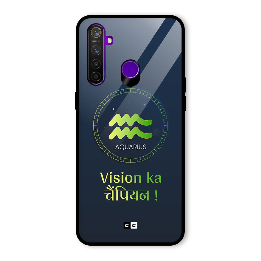 Aquarius Vision Glass Back Case for Realme 5 Pro