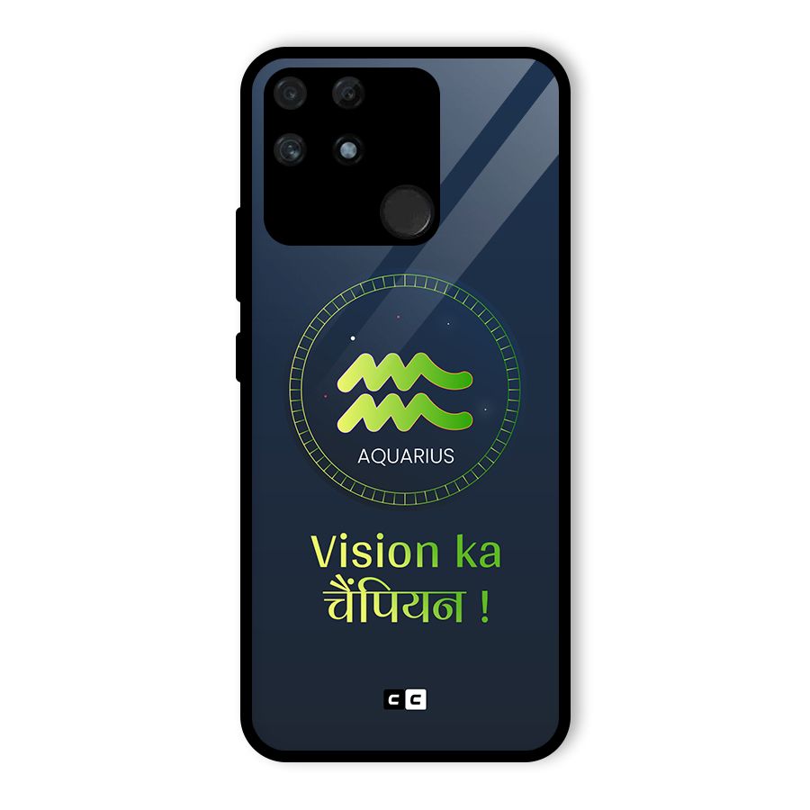 Aquarius Vision Glass Back Case for Realme Narzo 50A