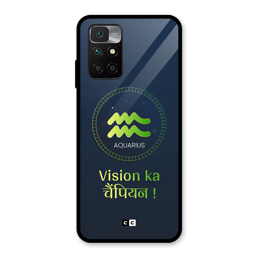 Aquarius Vision Glass Back Case for Redmi 10 Prime