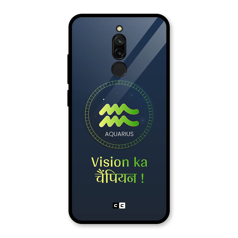 Aquarius Vision Glass Back Case for Redmi 8