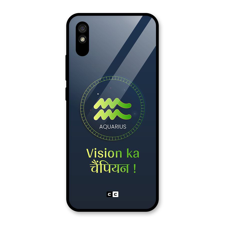 Aquarius Vision Glass Back Case for Redmi 9A