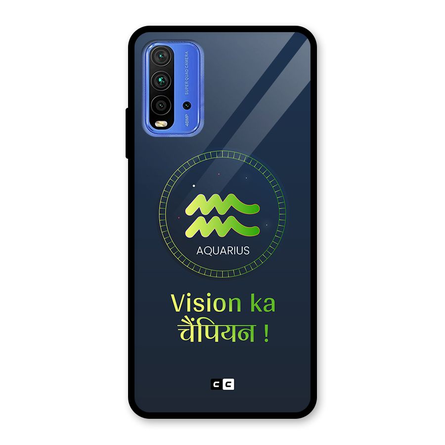 Aquarius Vision Glass Back Case for Redmi 9 Power